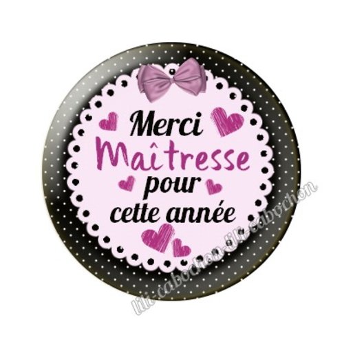 Cabochon résine a coller 25 mm maîtresse mtr2