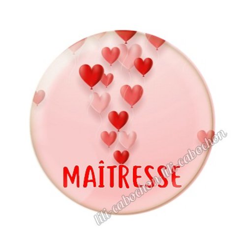 Cabochon résine a coller 25 mm maîtresse mtr5