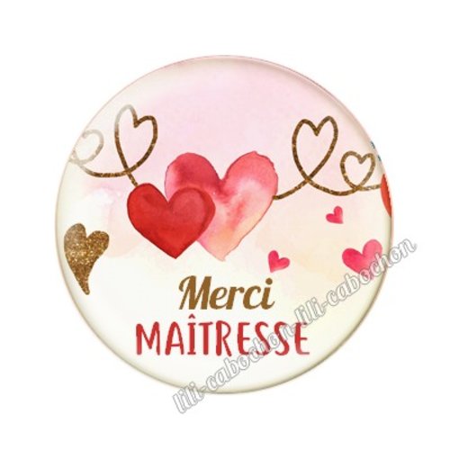 Cabochon résine a coller 25 mm maîtresse mtr15