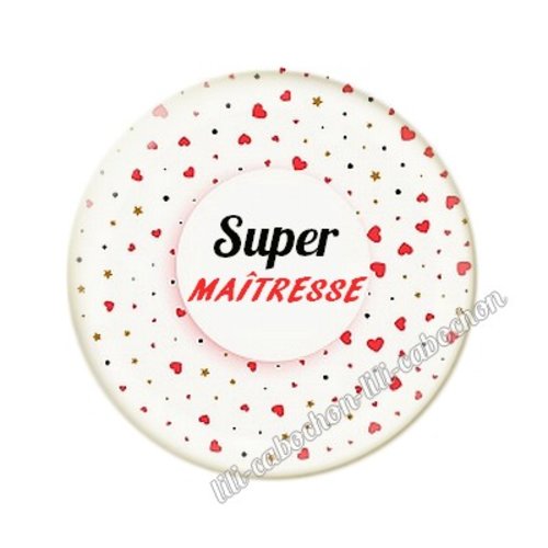 Cabochon résine a coller 25 mm maîtresse mtr27