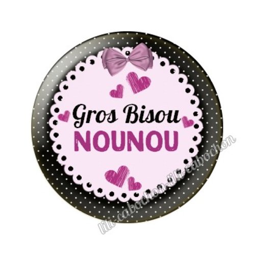 Cabochon résine a coller 25 mm nounou mtr31