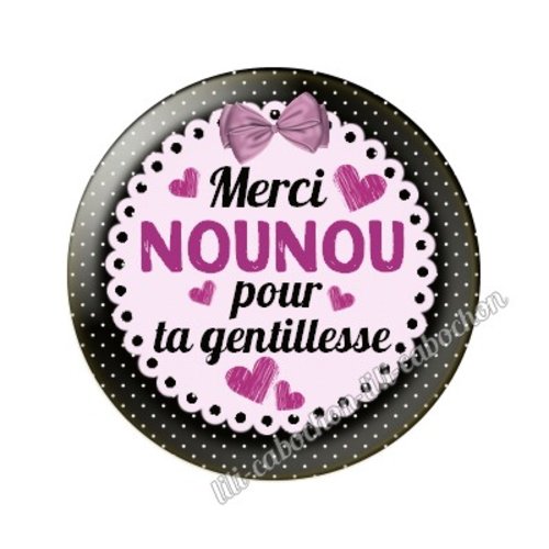 Cabochon résine a coller 25 mm nounou mtr32