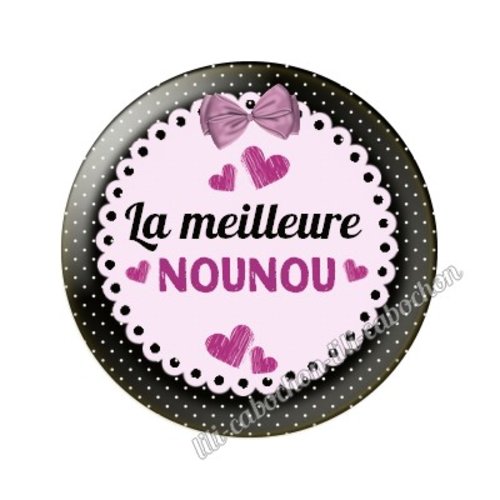 Cabochon résine a coller 25 mm nounou mtr34