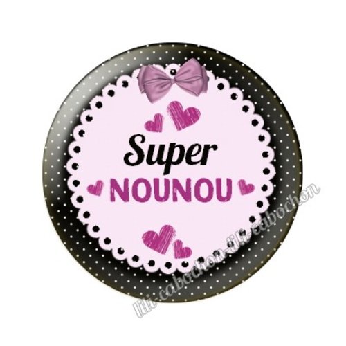 Cabochon résine a coller 25 mm nounou mtr35