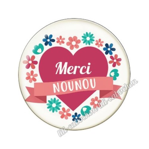 Cabochon résine a coller 25 mm nounou mtr37