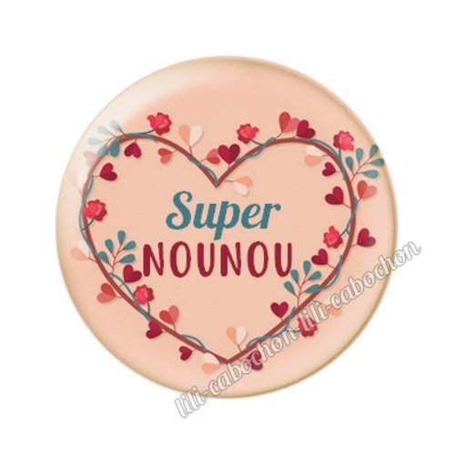 Cabochon résine a coller 25 mm nounou mtr39