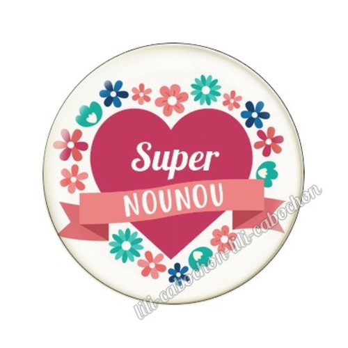 Cabochon résine a coller 25 mm nounou mtr38