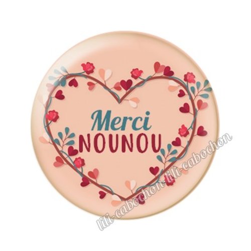 Cabochon résine a coller 25 mm nounou mtr40