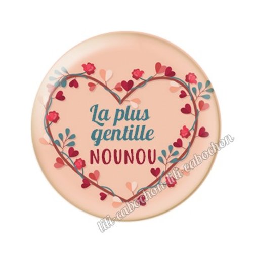 Cabochon résine a coller 25 mm nounou mtr41