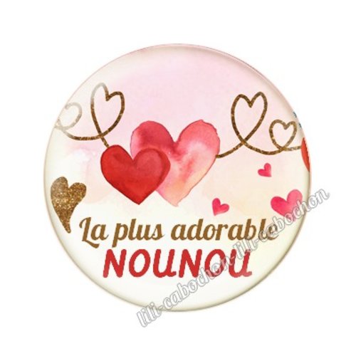 Cabochon résine a coller 25 mm nounou mtr42