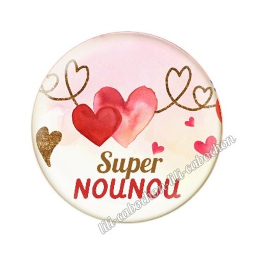 Cabochon résine a coller 25 mm nounou mtr43