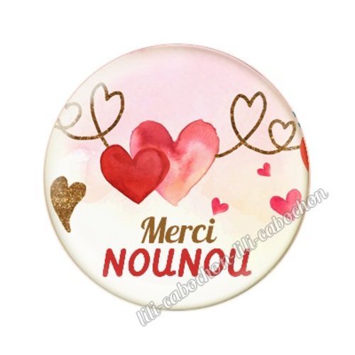 Cabochon résine a coller 25 mm nounou mtr44