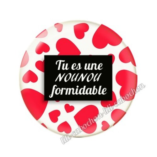 Cabochon résine a coller 25 mm nounou mtr46