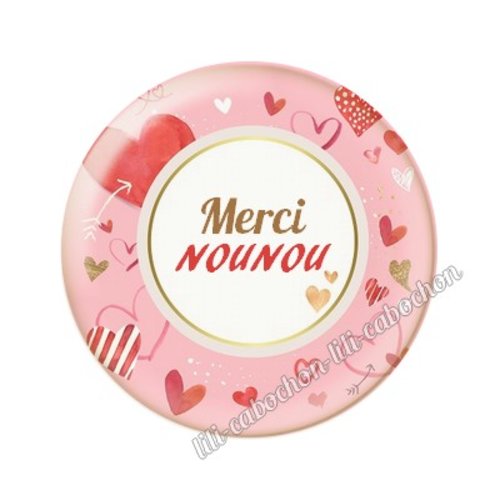 Cabochon résine a coller 25 mm nounou mtr57