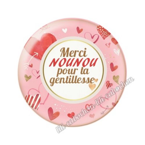 Cabochon résine a coller 25 mm nounou mtr58