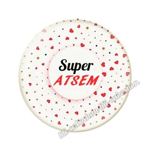 Cabochon résine a coller 25 mm atsem mtr74