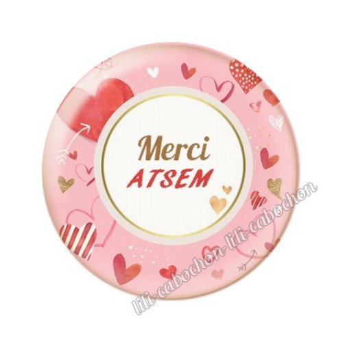 Cabochon résine a coller 25 mm atsem mtr76