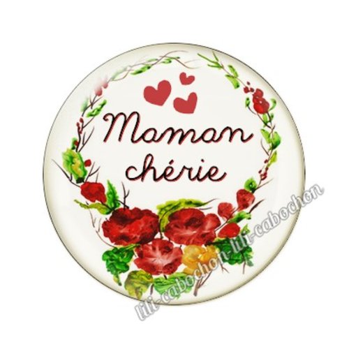 Cabochon résine a coller 25mm maman mm1