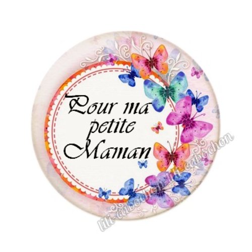 Cabochon résine a coller 25mm maman mm9