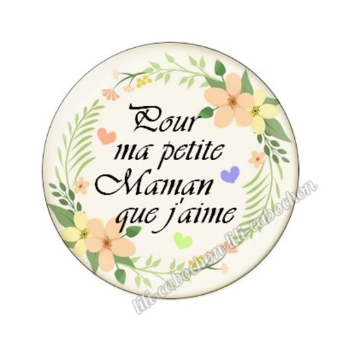 Cabochon résine a coller 25mm maman mm12