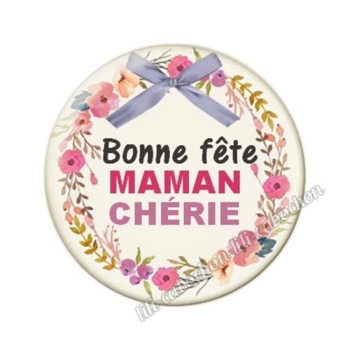 Cabochon résine a coller 25mm maman mm16
