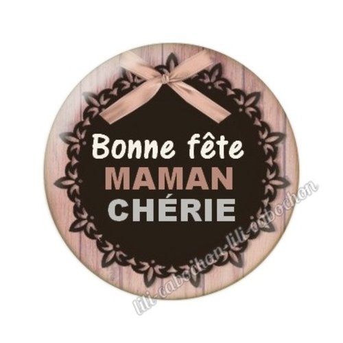 Cabochon résine a coller 25mm maman mm18