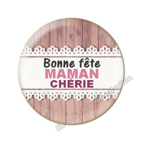 Cabochon résine a coller 25mm maman mm22