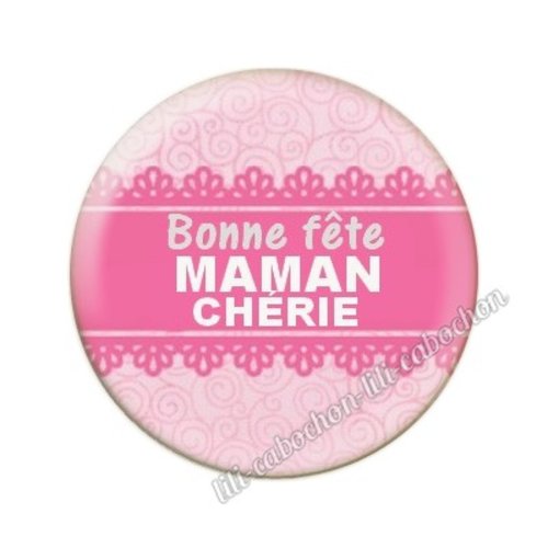 Cabochon résine a coller 25mm maman mm23