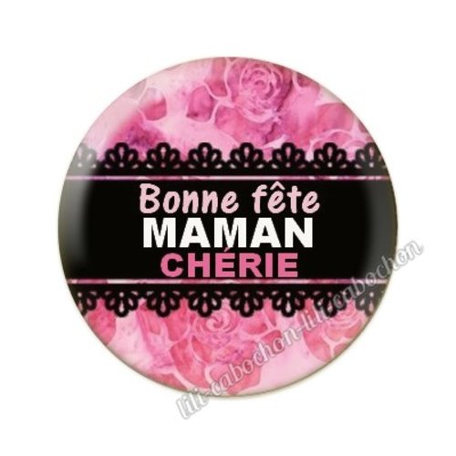 Cabochon résine a coller 25mm maman mm24