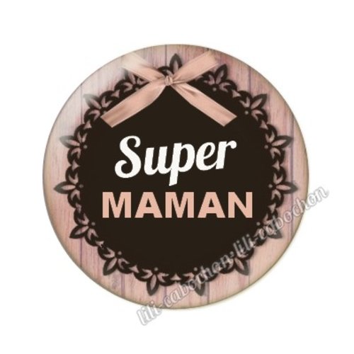 Cabochon résine a coller 25mm maman mm28