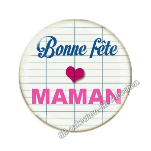 Cabochon résine a coller 25mm maman mm83