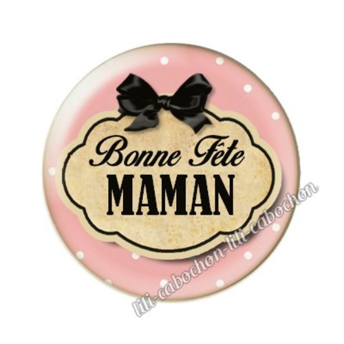 Cabochon résine a coller 25mm maman mm86