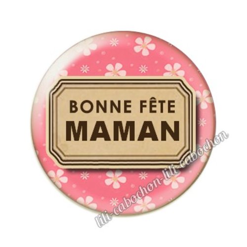 Cabochon résine a coller 25mm maman mm89