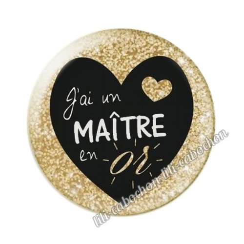 Cabochon résine a coller 25mm maître mm1