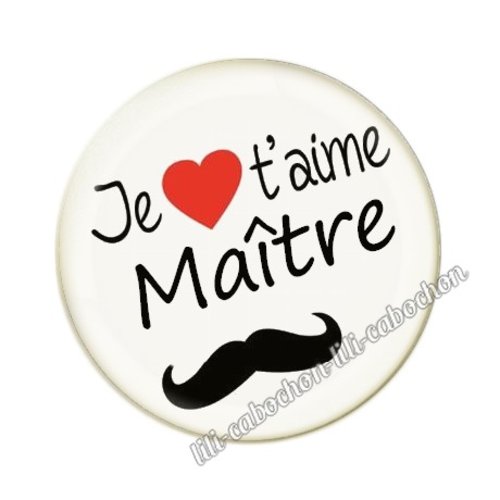 Cabochon résine a coller 25mm maître mm2