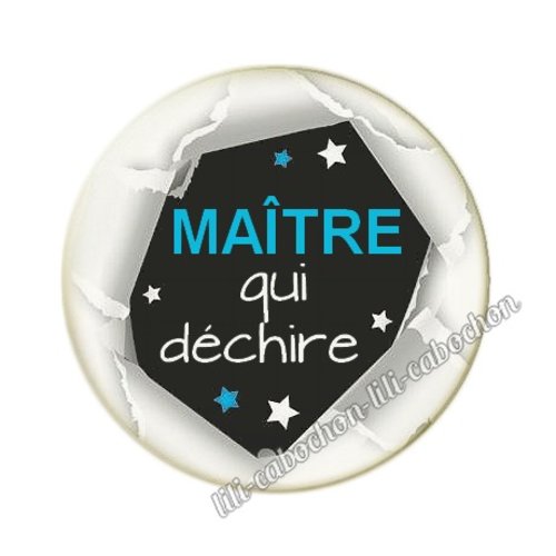 Cabochon résine a coller 25mm maître mm4