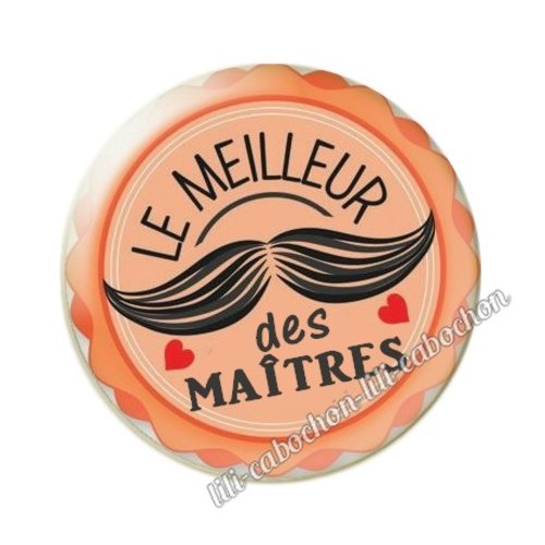 Cabochon résine a coller 25mm maître mm6