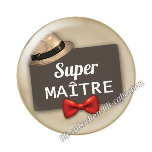 Cabochon résine a coller 25mm maître mm7