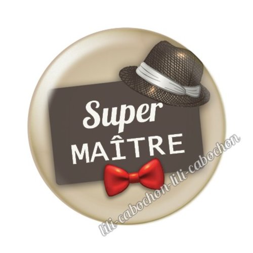 Cabochon résine a coller 25mm maître mm8