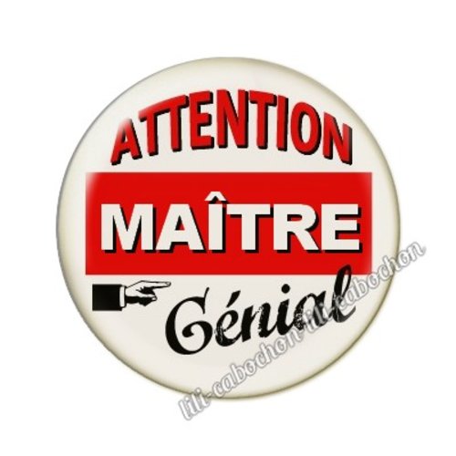 Cabochon résine a coller 25mm maître mm153