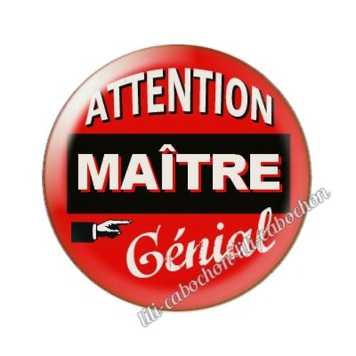 Cabochon résine a coller 25mm maître mm155