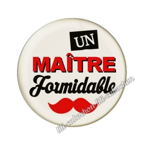 Cabochon résine a coller 25mm maître mm157