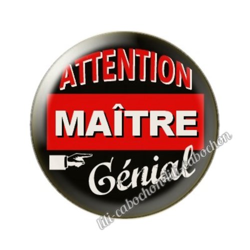 Cabochon résine a coller 25mm maître mm159