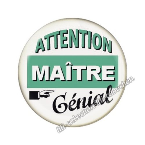 Cabochon résine a coller 25mm maître mm161