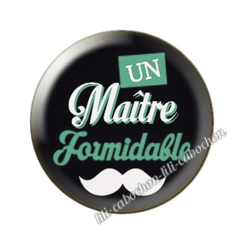 Cabochon résine a coller 25mm maître mm163