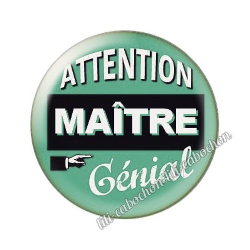 Cabochon résine a coller 25mm maître mm164