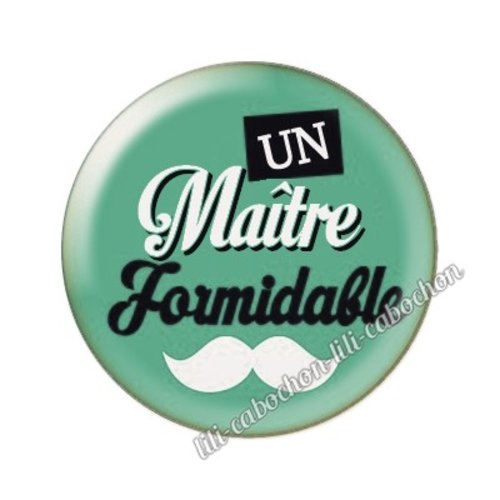 Cabochon résine a coller 25mm maître mm166