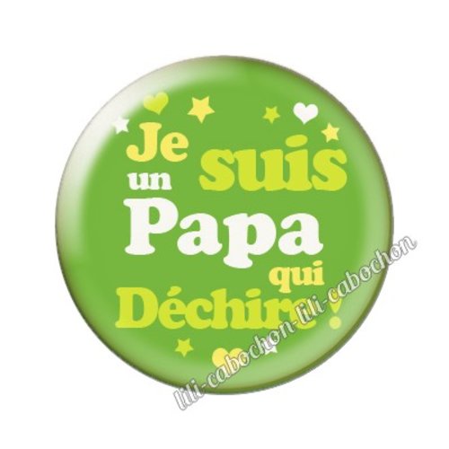 Cabochon résine a coller 25mm papa mm1