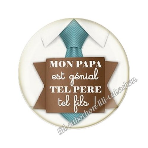 Cabochon résine a coller 25mm papa mm6