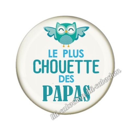 Cabochon résine a coller 25mm papa mm49